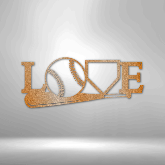 For The Love Of The Game Steel Sign Laser Cut Powder Coated Home & Office Metal
